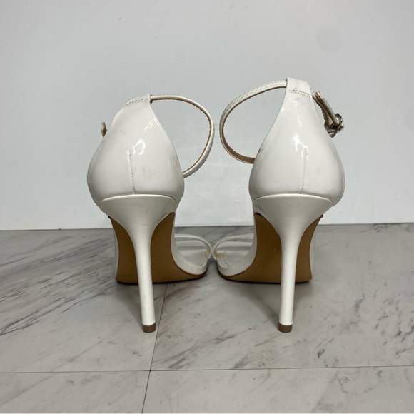 Steve Madden Shaye Square Toe White Heeled Sandal 7 1/2 M - Picture 3 of 14